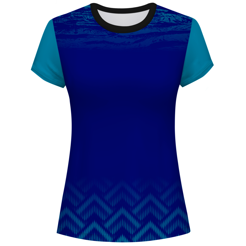 Camiseta pádel mujer manga corta sublimada modelo geométrico