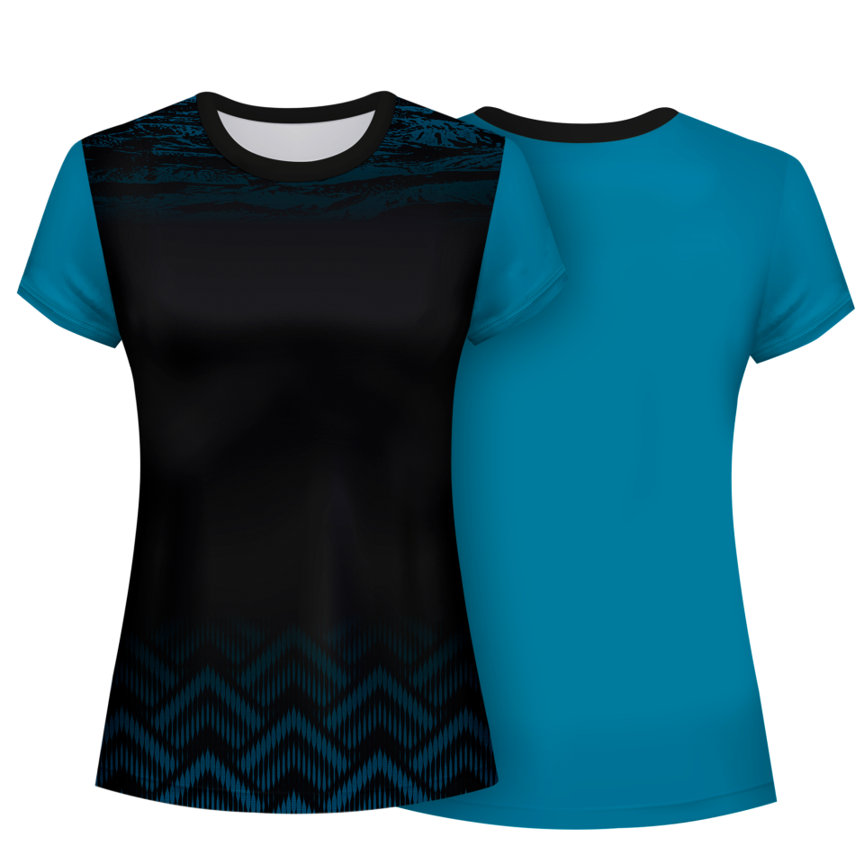 Camiseta pádel mujer manga corta sublimada modelo geométrico