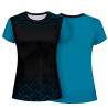 Camiseta pádel mujer manga corta sublimada modelo geométrico