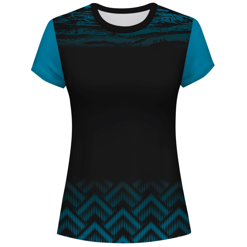 Camiseta pádel mujer manga corta sublimada modelo geométrico