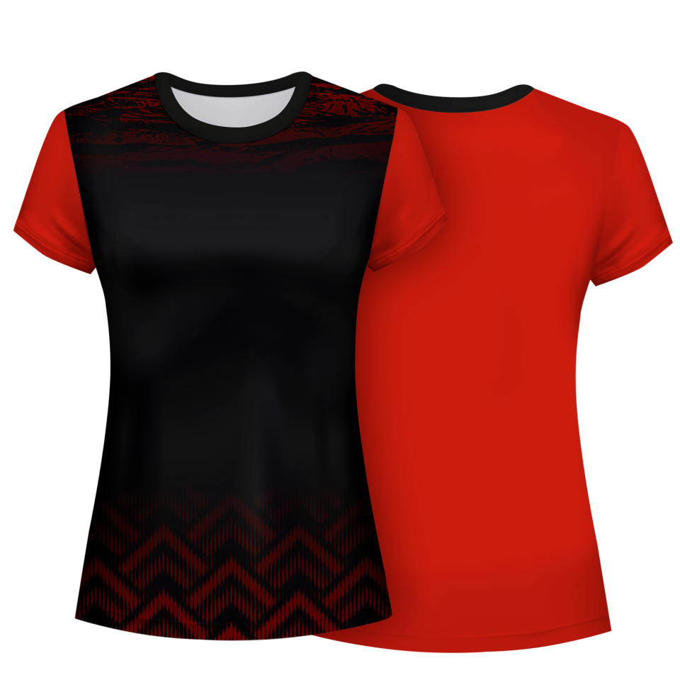 Camiseta pádel mujer manga corta sublimada modelo geométrico