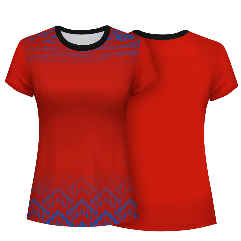 Camiseta pádel mujer manga corta sublimada modelo geométrico