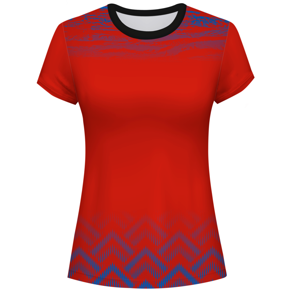 Camiseta pádel mujer manga corta sublimada modelo geométrico