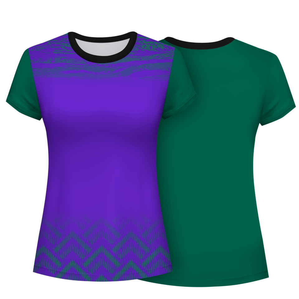 Camiseta pádel mujer manga corta sublimada modelo geométrico