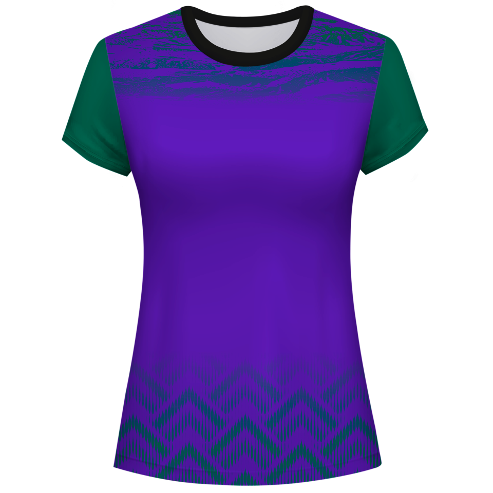 Camiseta pádel mujer manga corta sublimada modelo geométrico