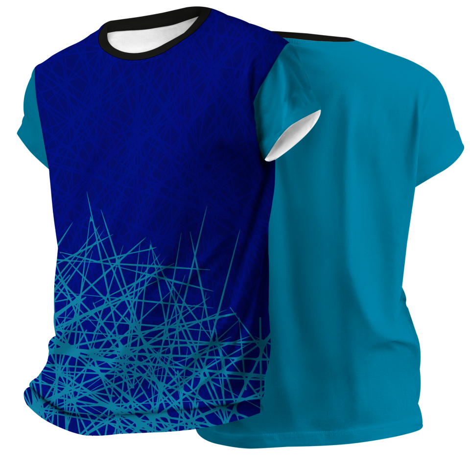 Camiseta pádel manga corta sublimada modelo líneas