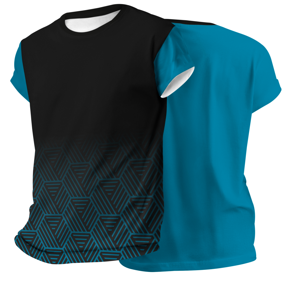 Camiseta pádel manga corta sublimada modelo hexágono