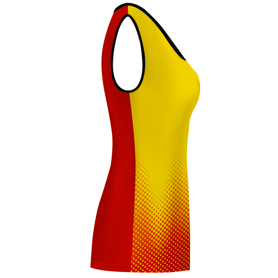 Camiseta pádel mujer sin mangas sublimada modelo puntos