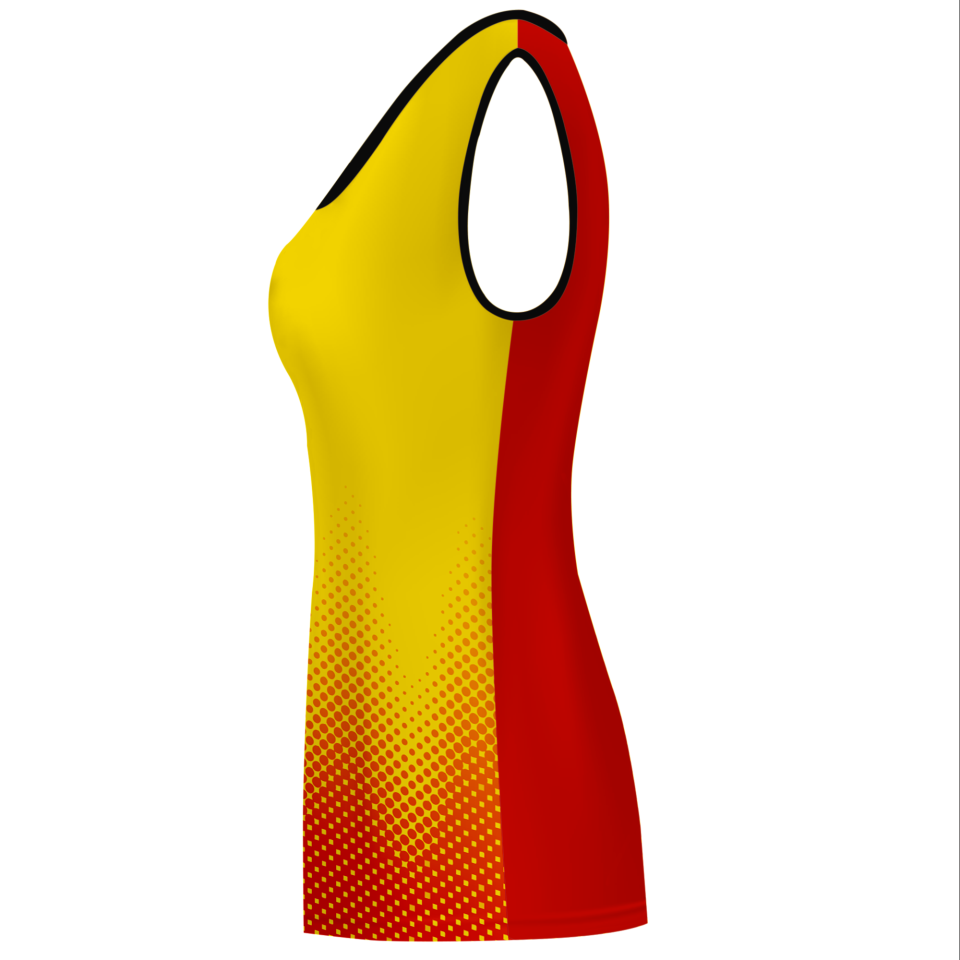 Camiseta pádel mujer sin mangas sublimada modelo puntos