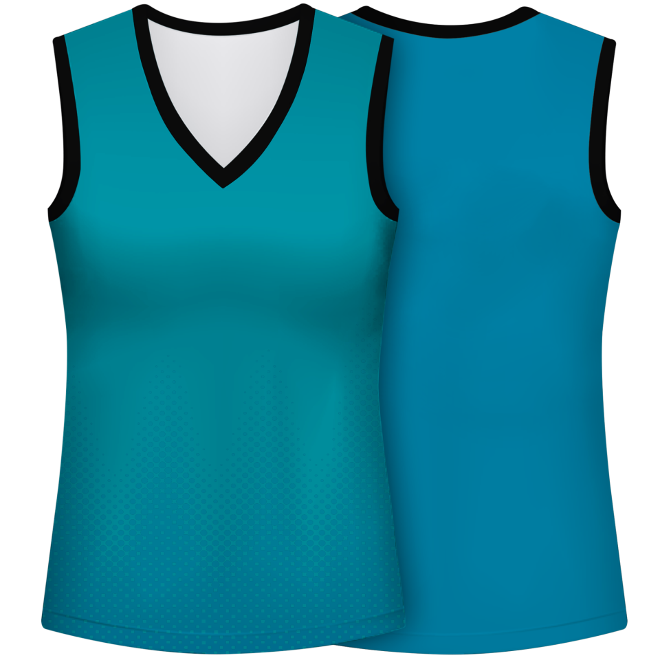 Camiseta pádel mujer sin mangas sublimada modelo puntos