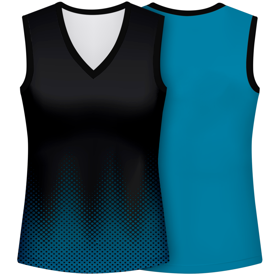 Camiseta pádel mujer sin mangas sublimada modelo puntos