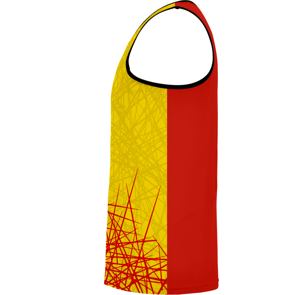 Camiseta pádel sin mangas sublimada modelo líneas