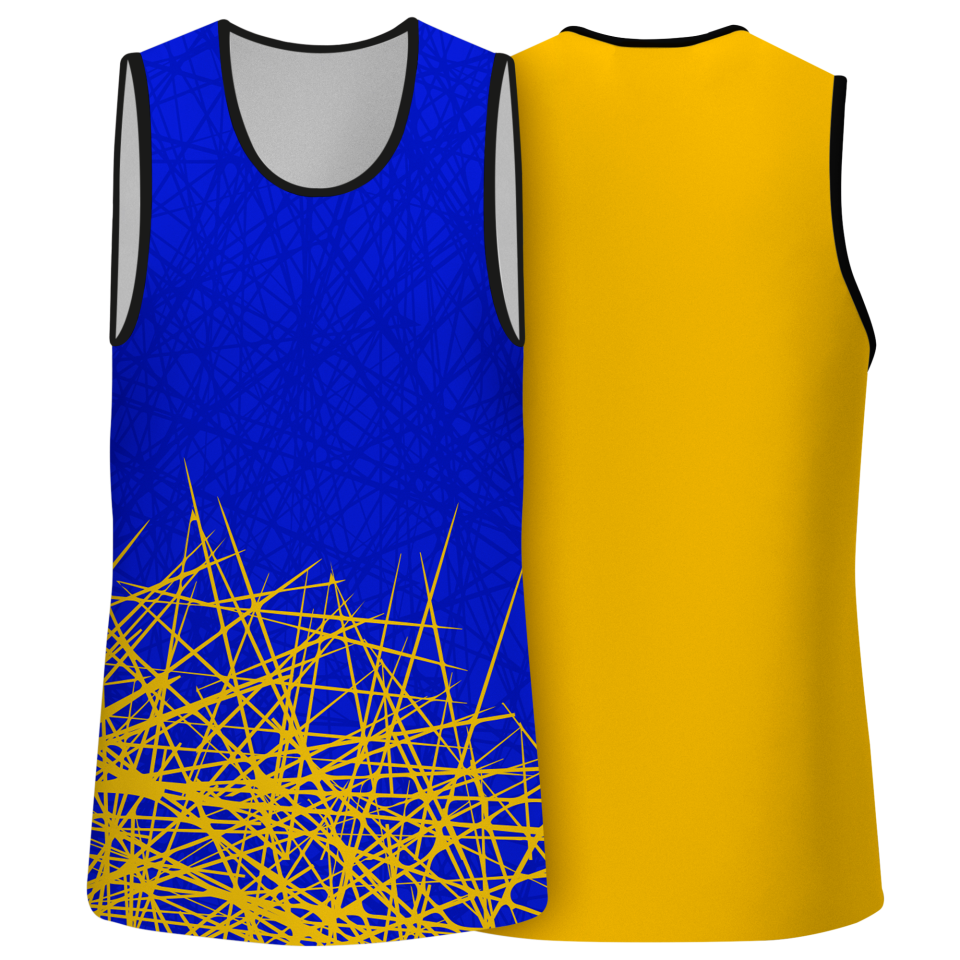 Camiseta pádel sin mangas sublimada modelo líneas