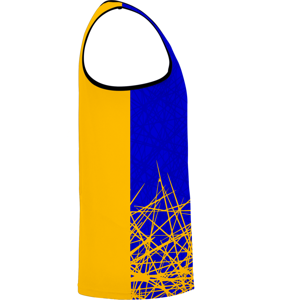 Camiseta pádel sin mangas sublimada modelo líneas