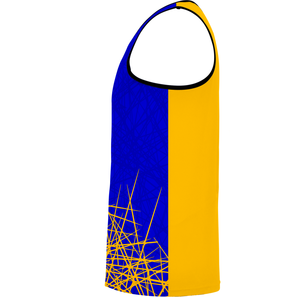 Camiseta pádel sin mangas sublimada modelo líneas