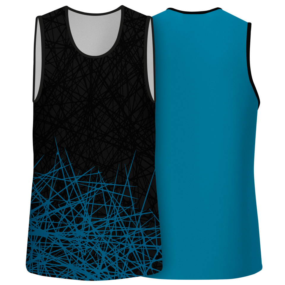 Camiseta pádel sin mangas sublimada modelo líneas