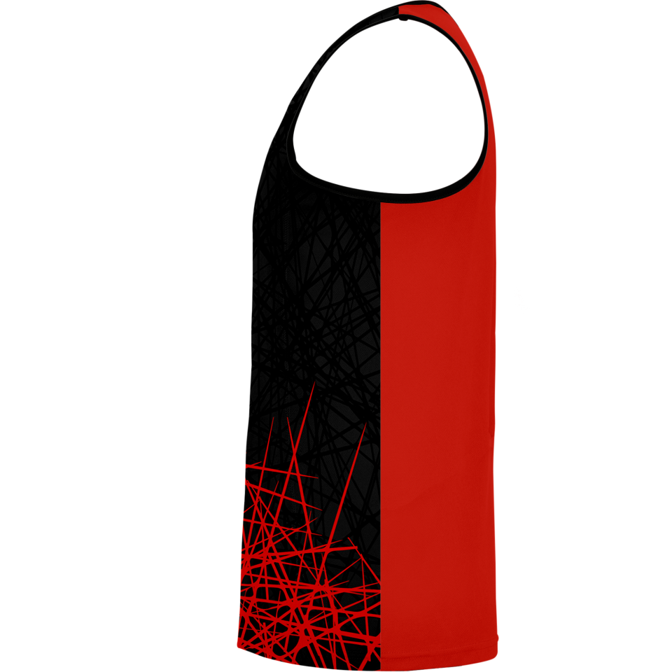 Camiseta pádel sin mangas sublimada modelo líneas