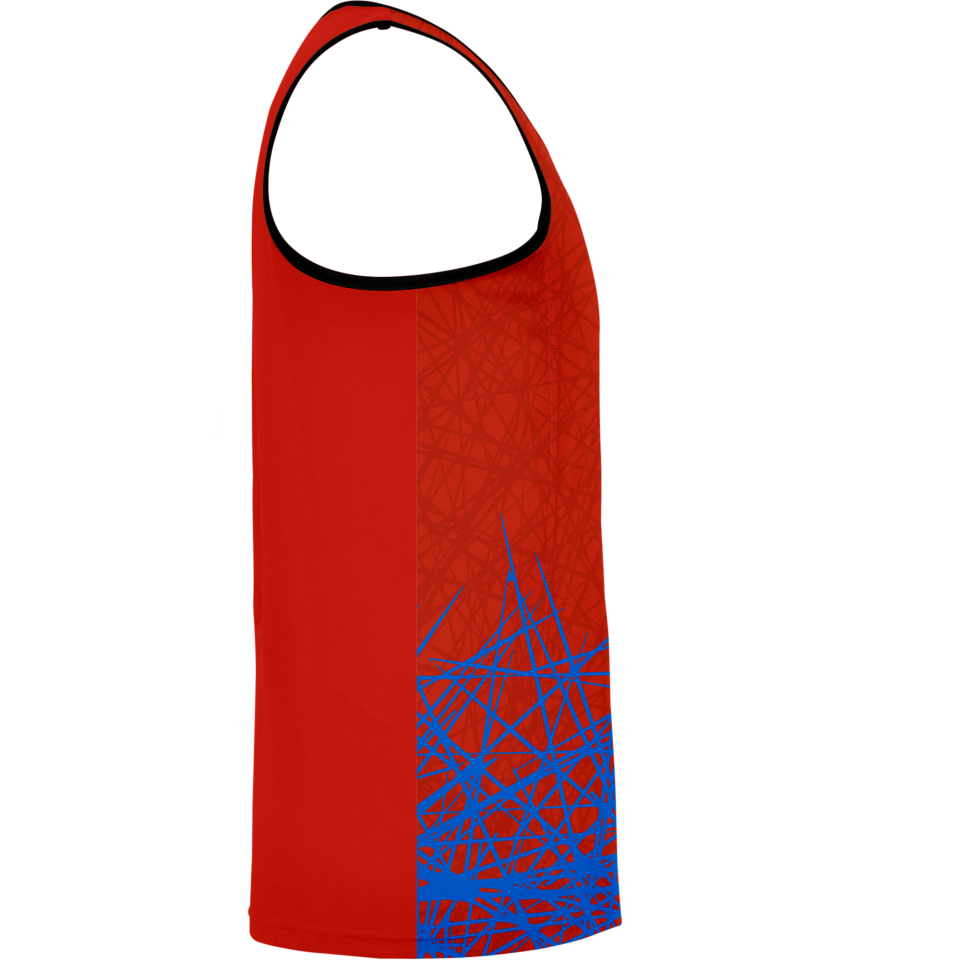 Camiseta pádel sin mangas sublimada modelo líneas