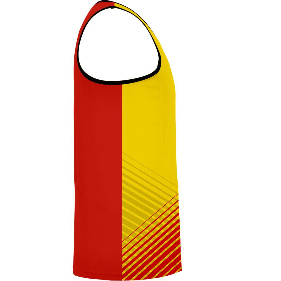 Camiseta pádel sin mangas sublimada modelo rayas