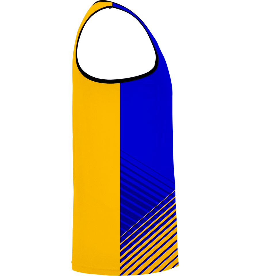 Camiseta pádel sin mangas sublimada modelo rayas