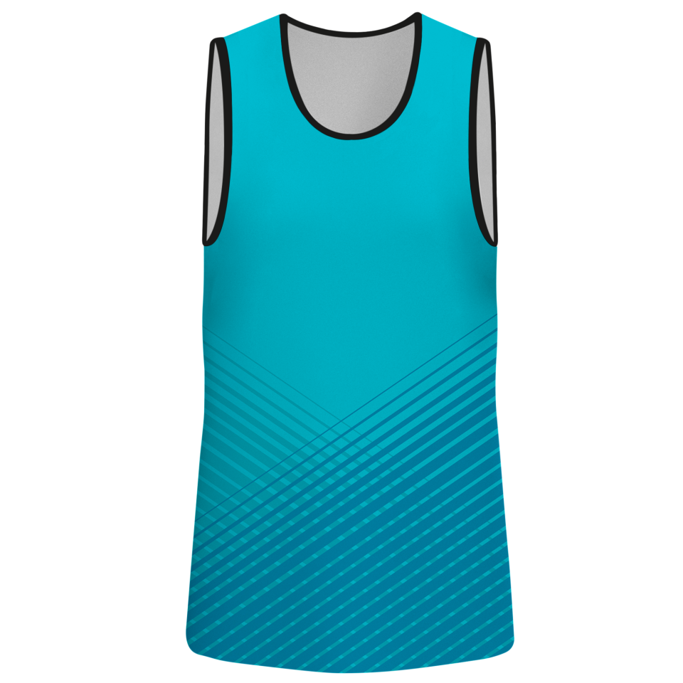 Camiseta pádel sin mangas sublimada modelo rayas