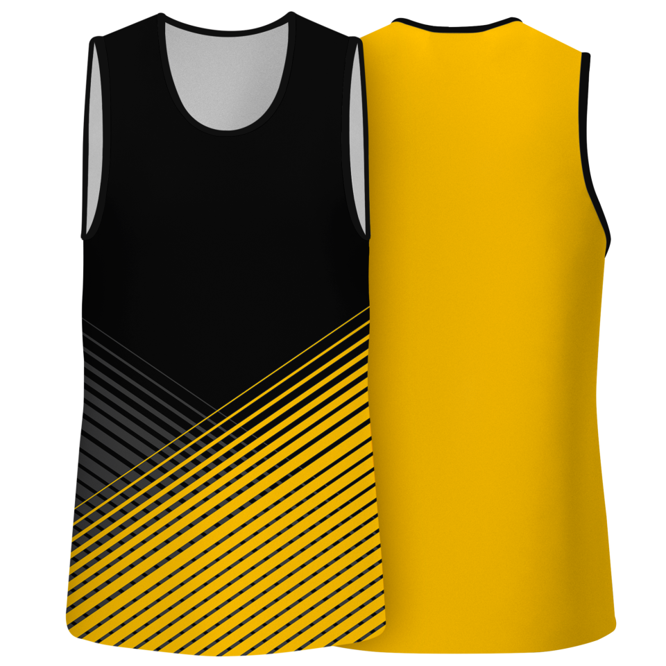 Camiseta pádel sin mangas sublimada modelo rayas