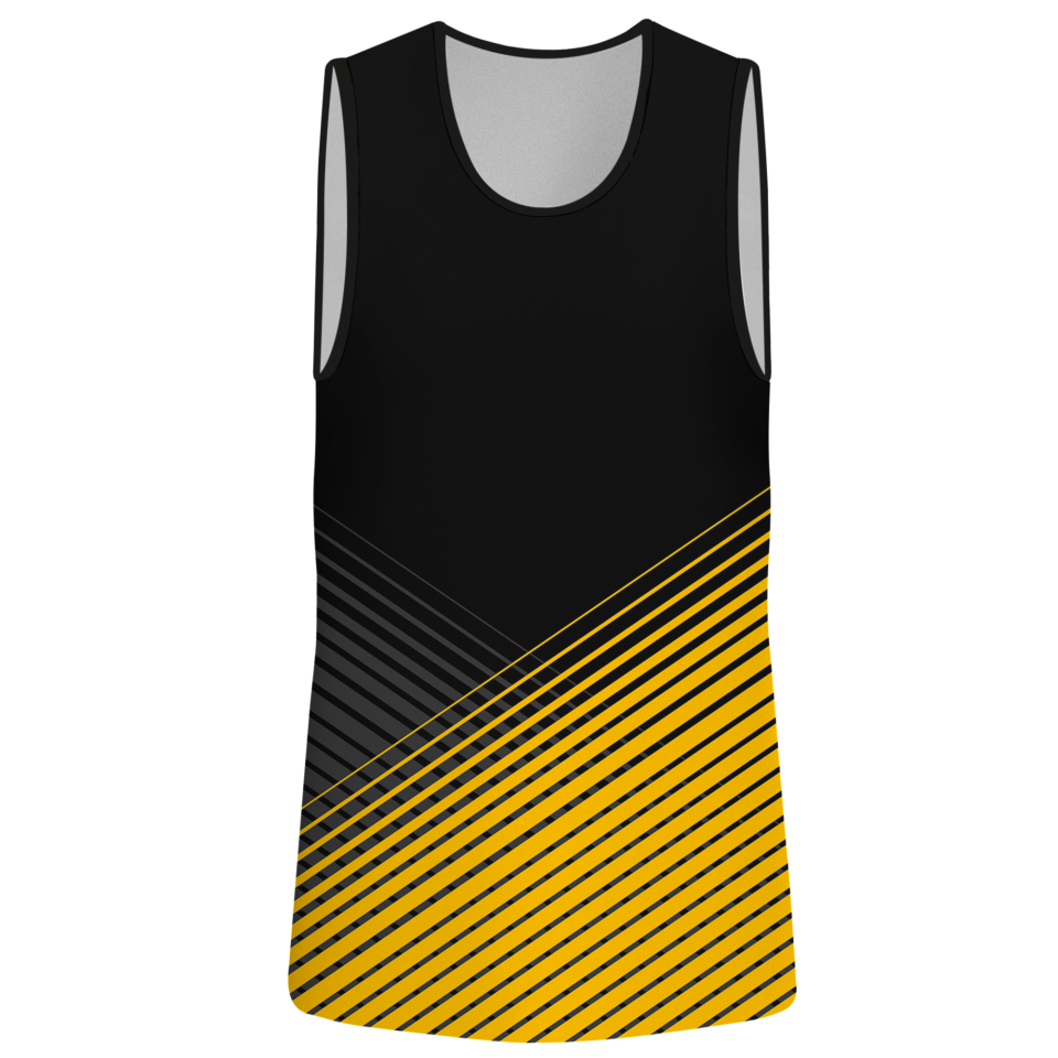 Camiseta pádel sin mangas sublimada modelo rayas