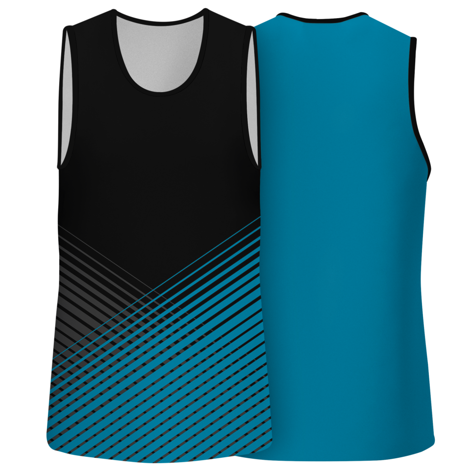 Camiseta pádel sin mangas sublimada modelo rayas