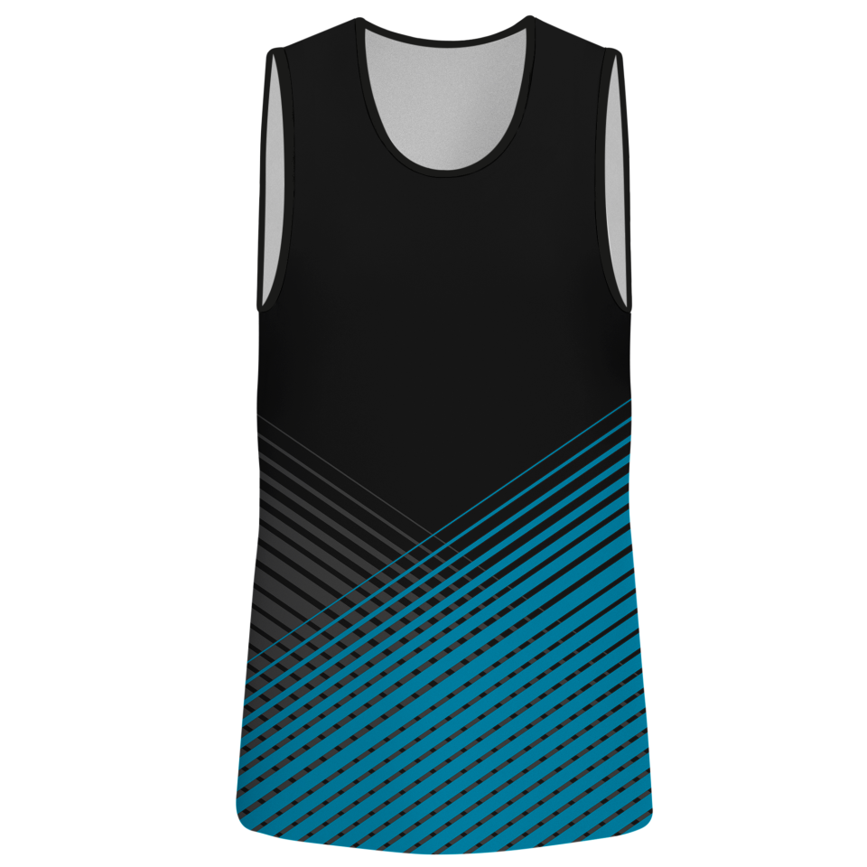 Camiseta pádel sin mangas sublimada modelo rayas