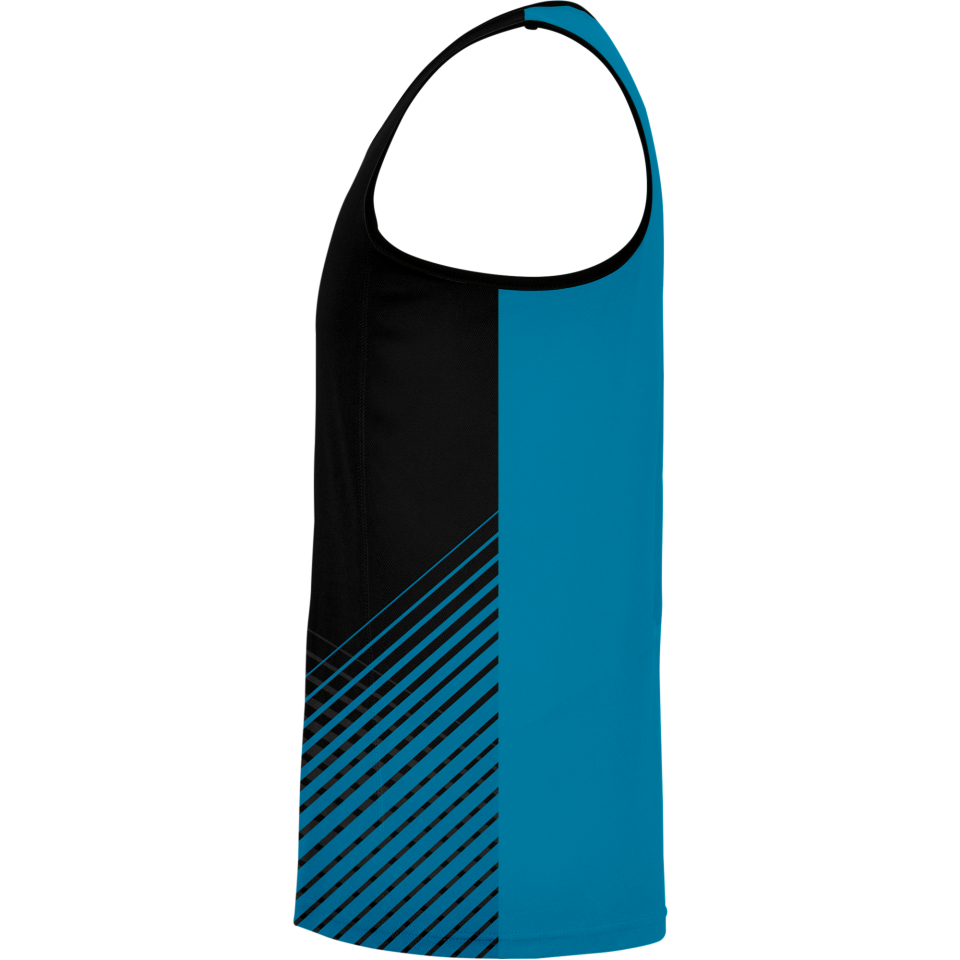 Camiseta pádel sin mangas sublimada modelo rayas