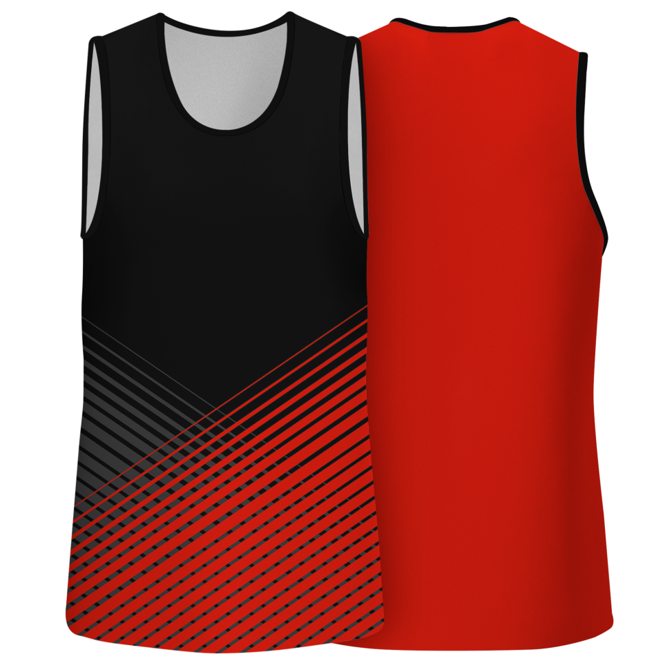 Camiseta pádel sin mangas sublimada modelo rayas