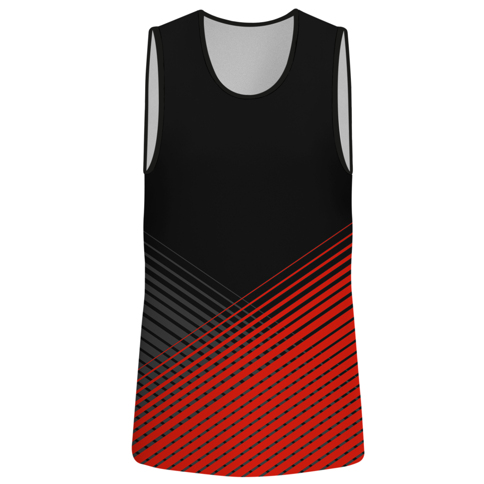 Camiseta pádel sin mangas sublimada modelo rayas