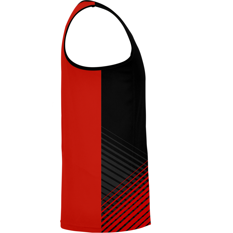 Camiseta pádel sin mangas sublimada modelo rayas