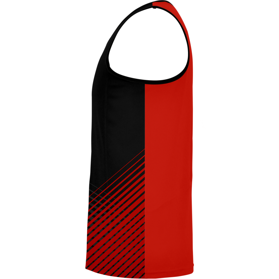 Camiseta pádel sin mangas sublimada modelo rayas