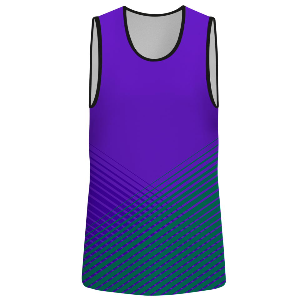 Camiseta pádel sin mangas sublimada modelo rayas