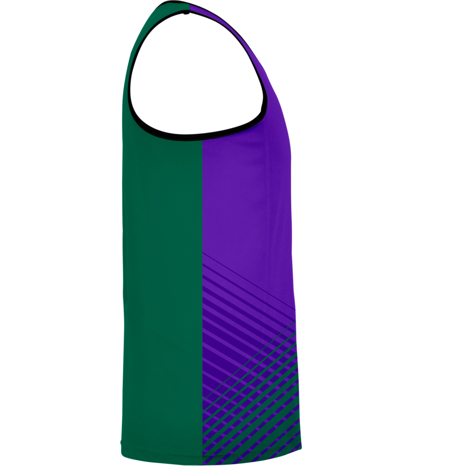 Camiseta pádel sin mangas sublimada modelo rayas