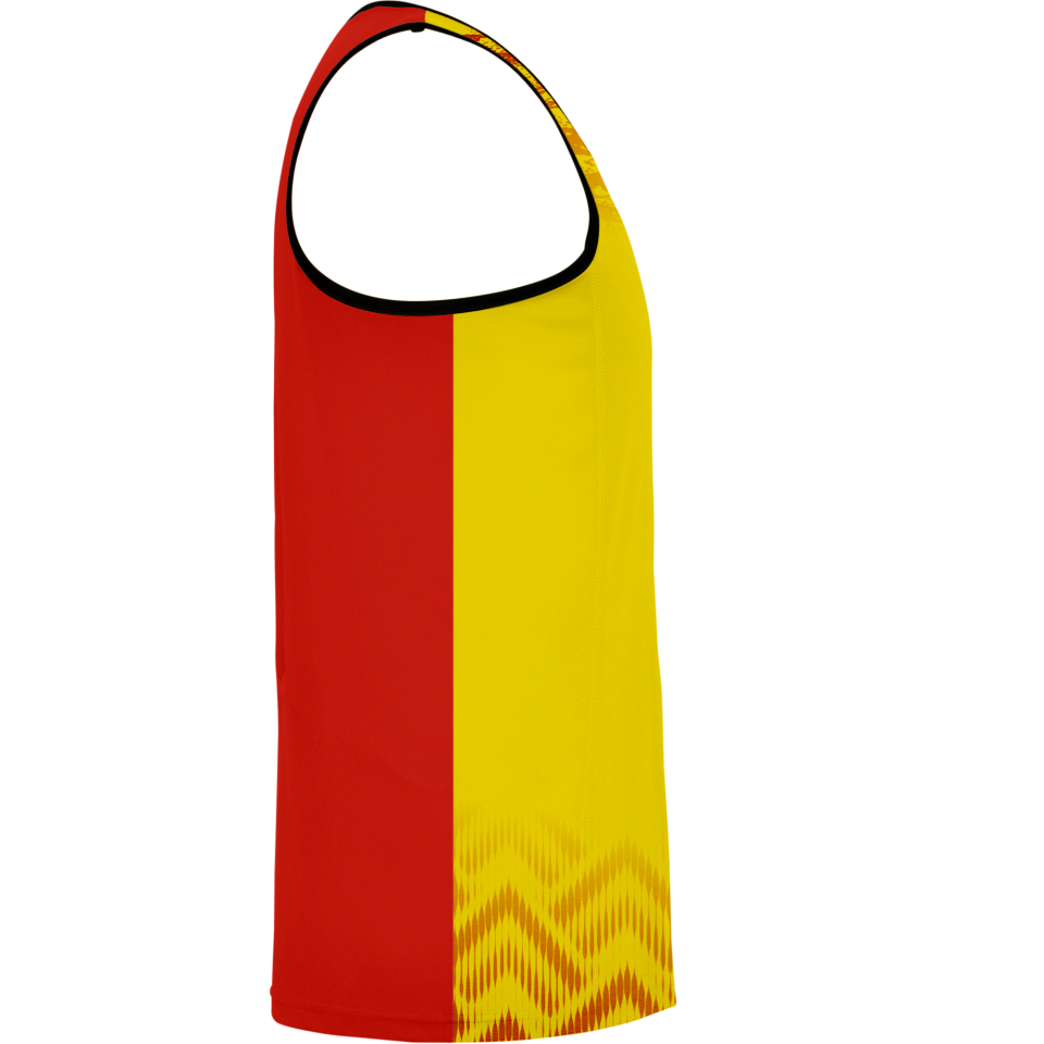 Camiseta pádel sin mangas sublimada modelo geométrico