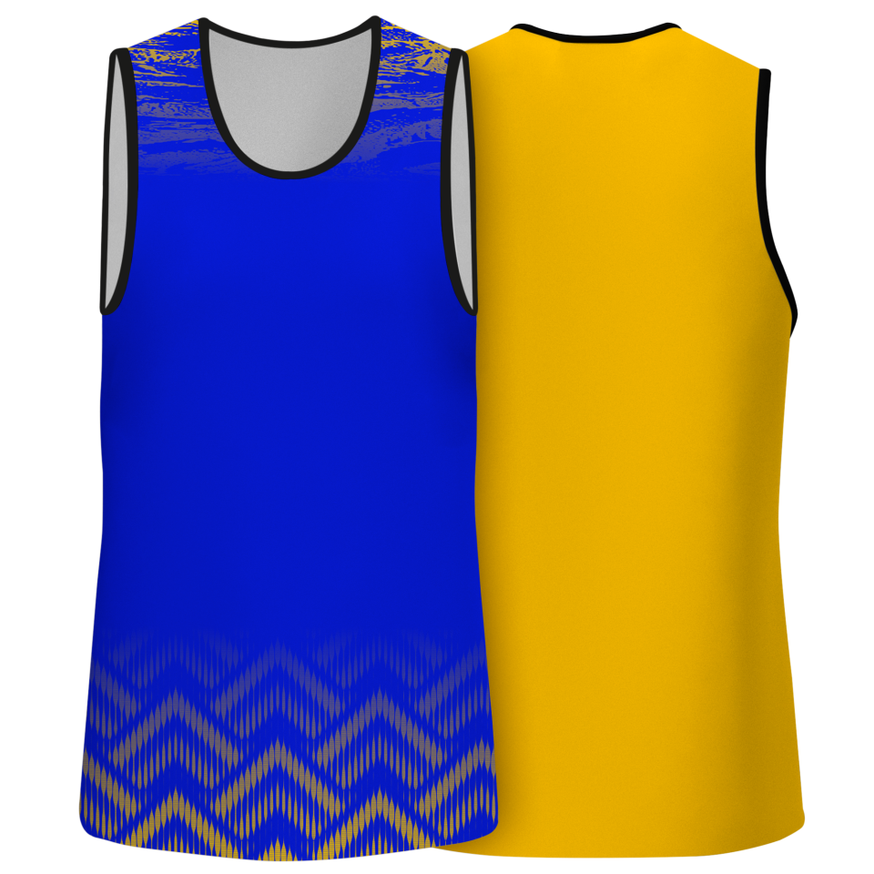 Camiseta pádel sin mangas sublimada modelo geométrico