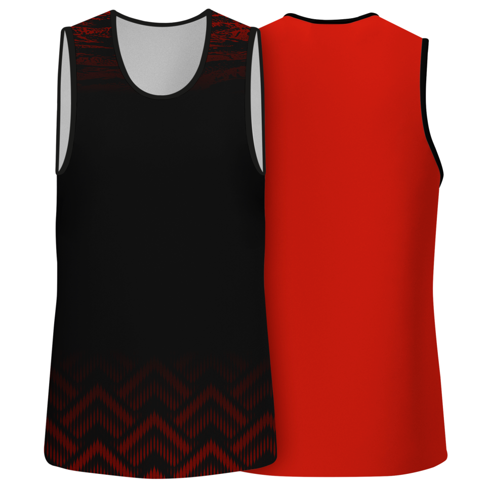 Camiseta pádel sin mangas sublimada modelo geométrico