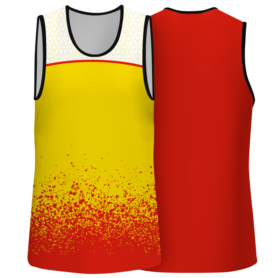 Camiseta pádel sin mangas sublimada modelo corte