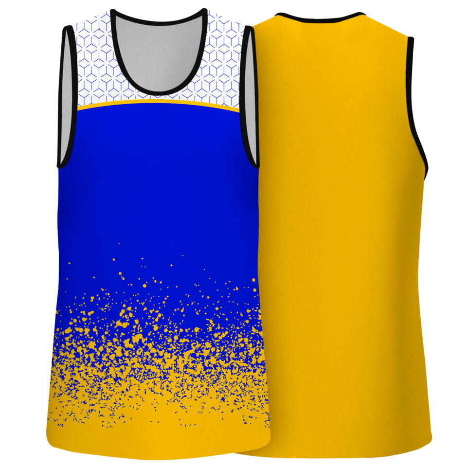 Camiseta pádel sin mangas sublimada modelo corte