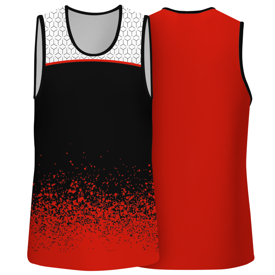 Camiseta pádel sin mangas sublimada modelo corte