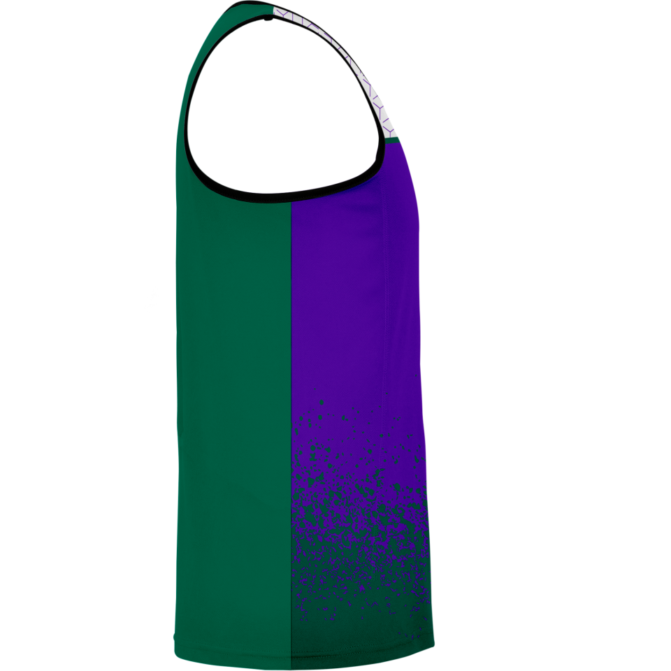 Camiseta pádel sin mangas sublimada modelo corte