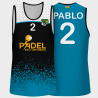 Camiseta pádel sin mangas sublimada modelo corte