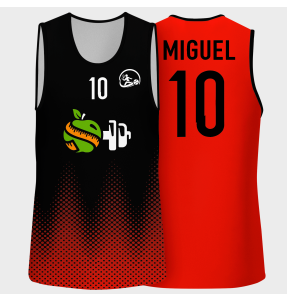 Camiseta pádel sin mangas sublimada modelo puntos