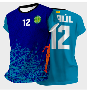 Camiseta pádel manga corta sublimada modelo líneas