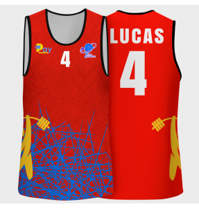 Camiseta pádel sin mangas sublimada modelo líneas