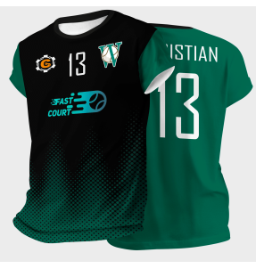 Camiseta pádel manga corta sublimada modelo puntos