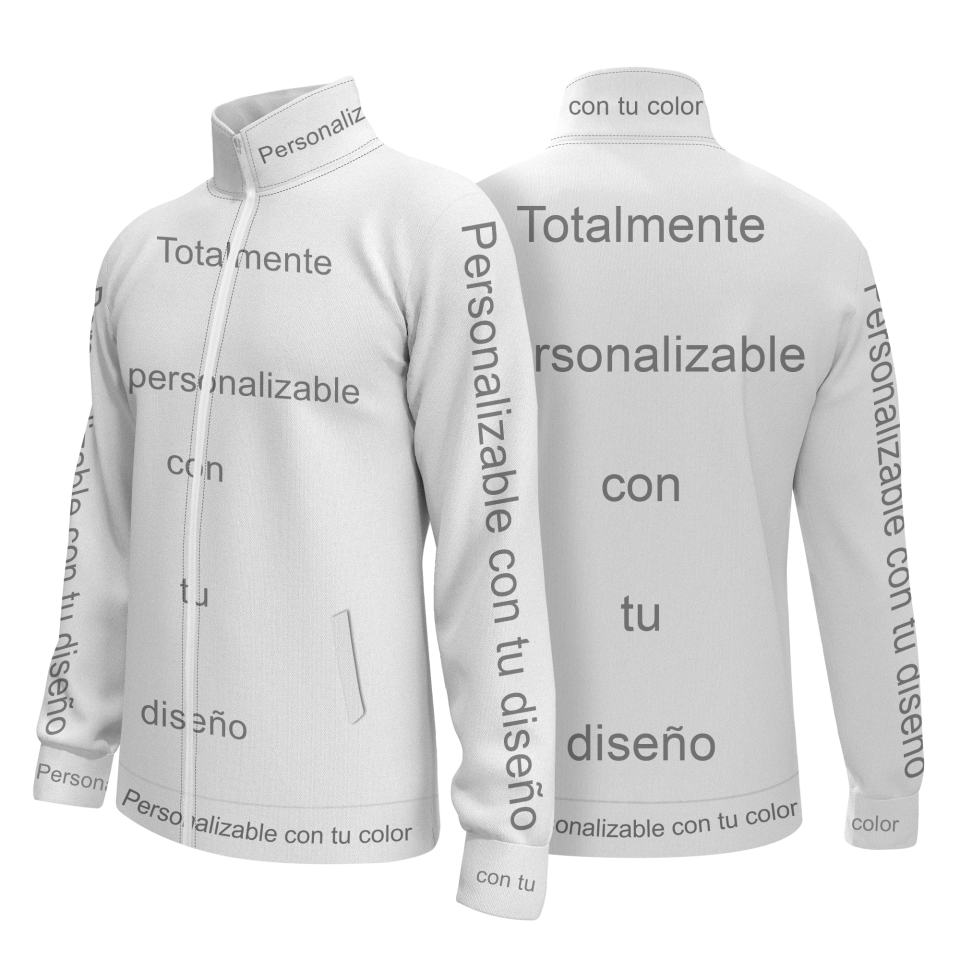 Chaqueta con cremallera entera 100% fullprint personalizada