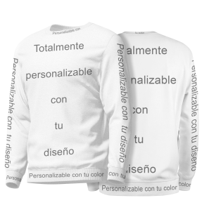 Sudadera cuello redondo 100% fullprint personalizada